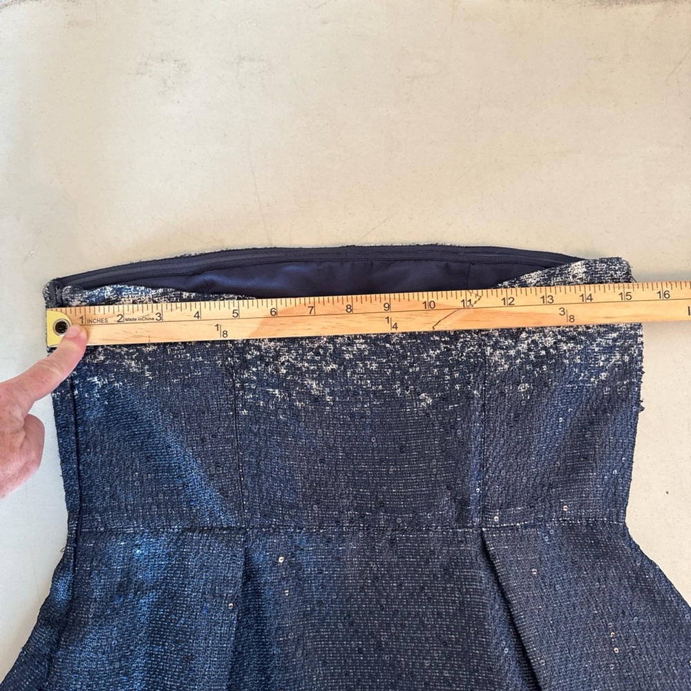 Banana Republic Limited Edition Strapless Mini Cocktail Dress Blue 4P - Picture 7 of 11